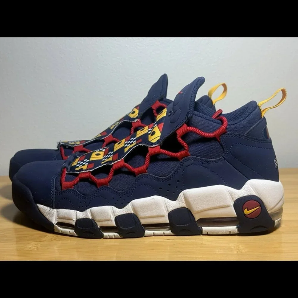 Size 12 - Nike Air More Money Nautical Redux‎ AR5396-400 Midnight Navy Men's